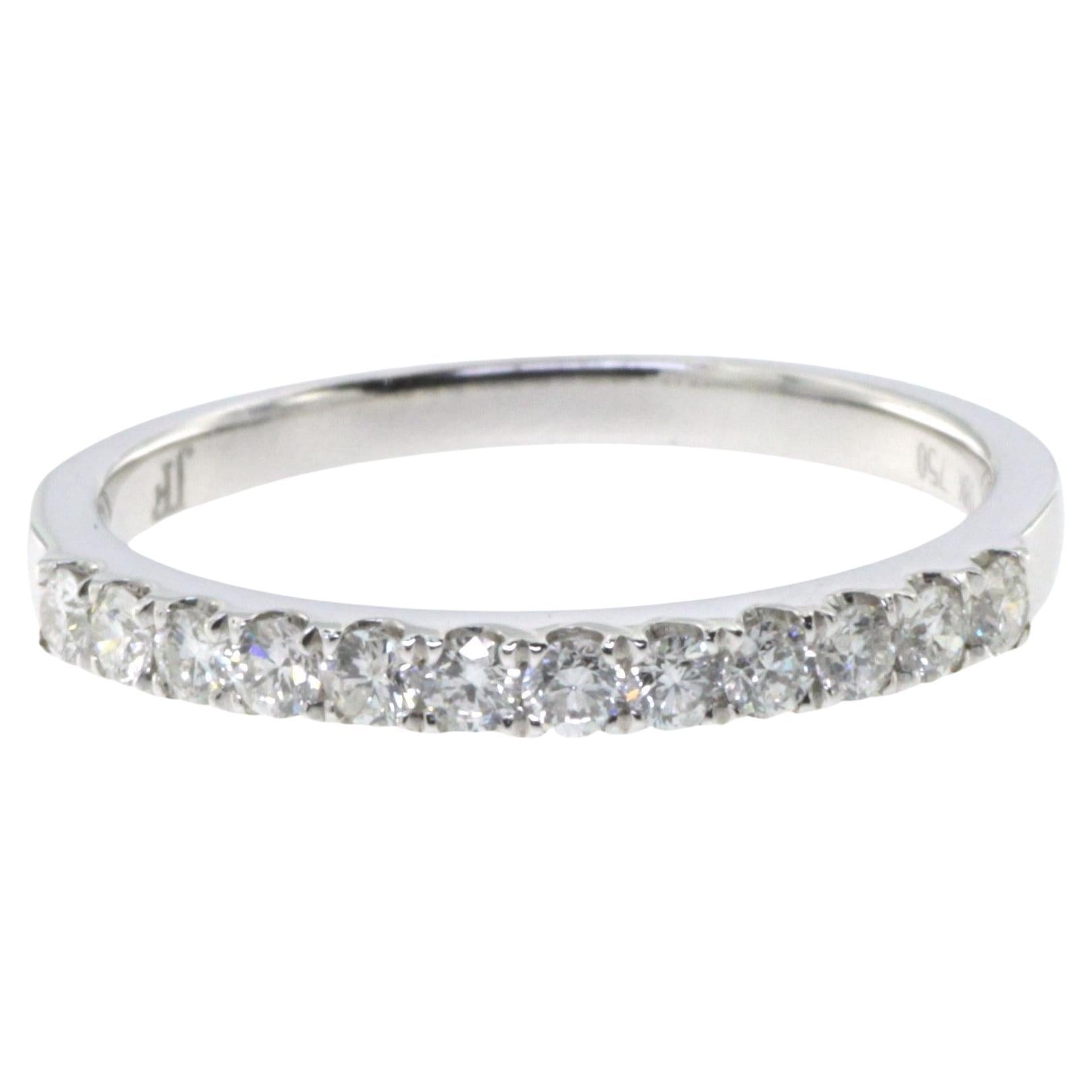18 Karat White Gold Diamond Band Ring