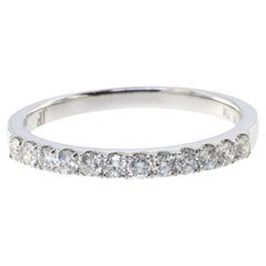 18 Karat White Gold Diamond Band Ring