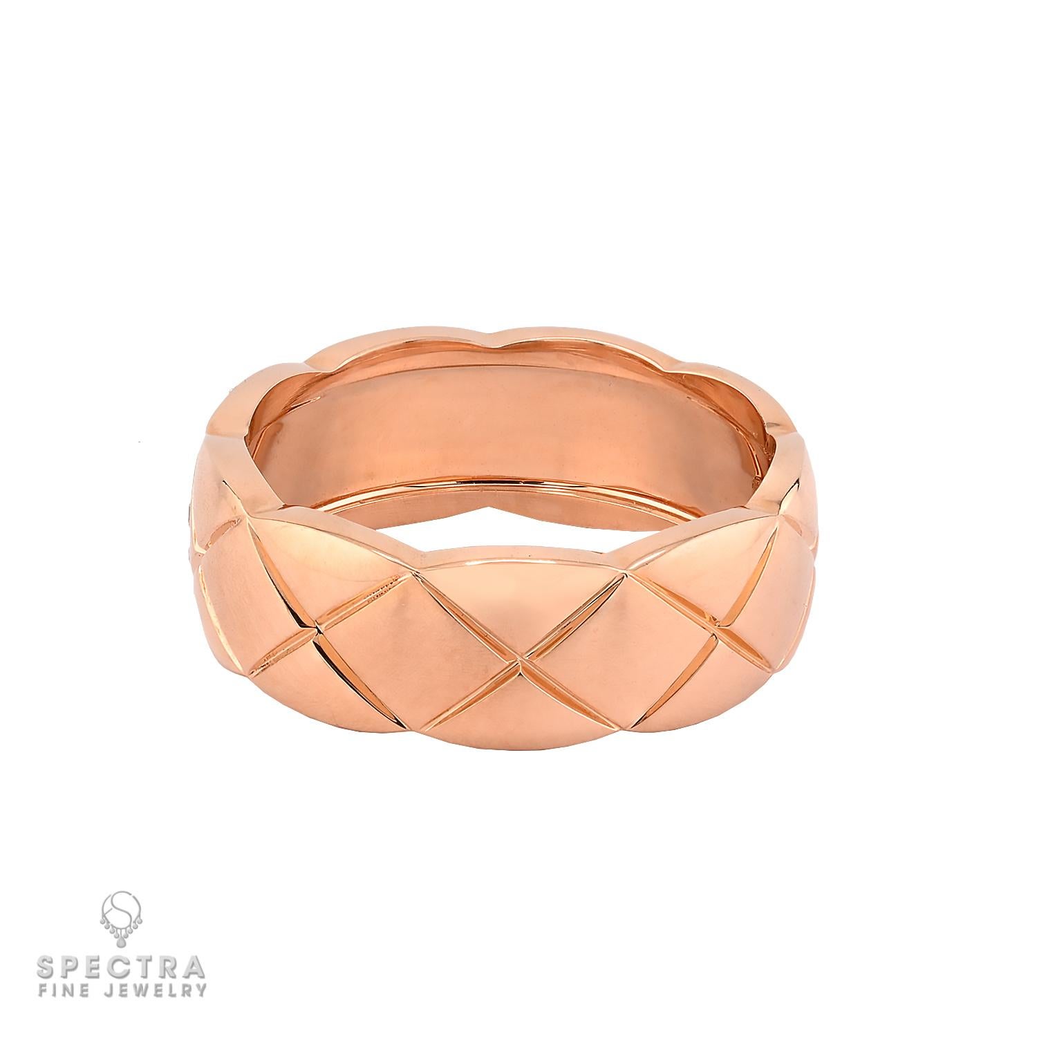 Contemporaneo Anello con fascia di diamanti in oro rosa 18kt in vendita