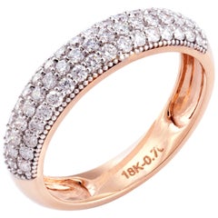 Diamond Band Ring Set in 18 Karat Rose Gold 'VS/G Quality'