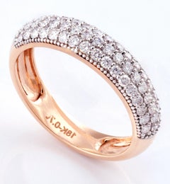 Diamond Band Ring Set in 18 Karat Rose Gold 'VS/G Quality'