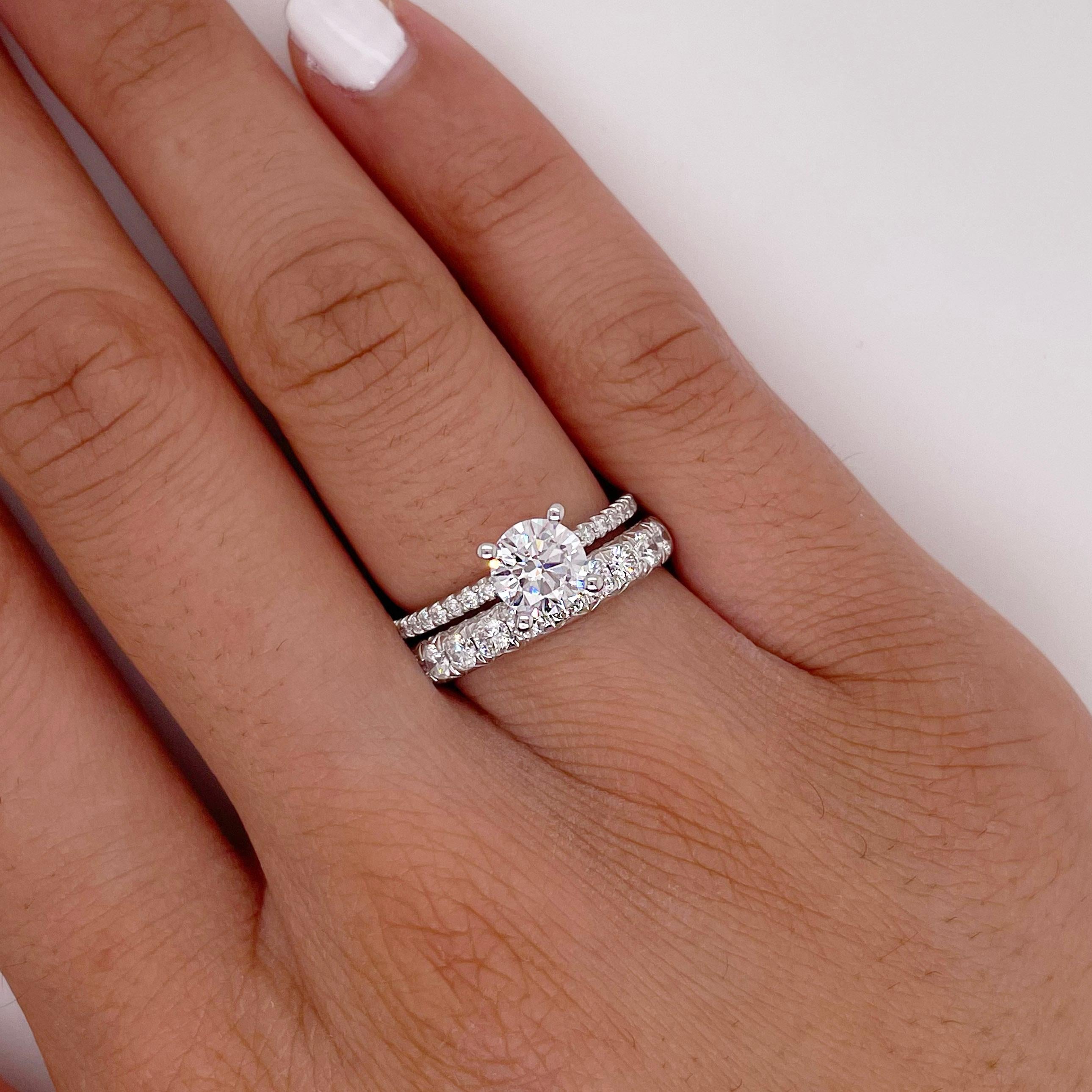For Sale:  Diamond Band Ring, White Gold, Stunning .93 Carat Half Band 4