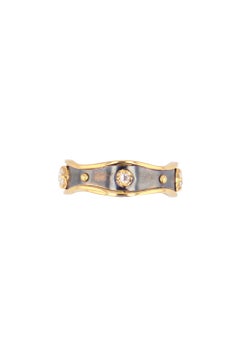 Diamond Bandeau Ring in 18k Yellow Gold by Elie Top