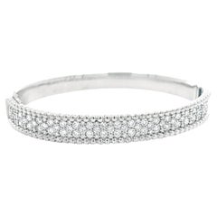 Bracelet en diamant 3.30ct or blanc 18k 