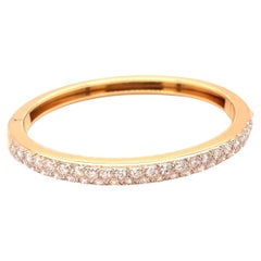 Diamond Bangle 3.50 Carats 14Karat Yellow/White Gold Bracelet