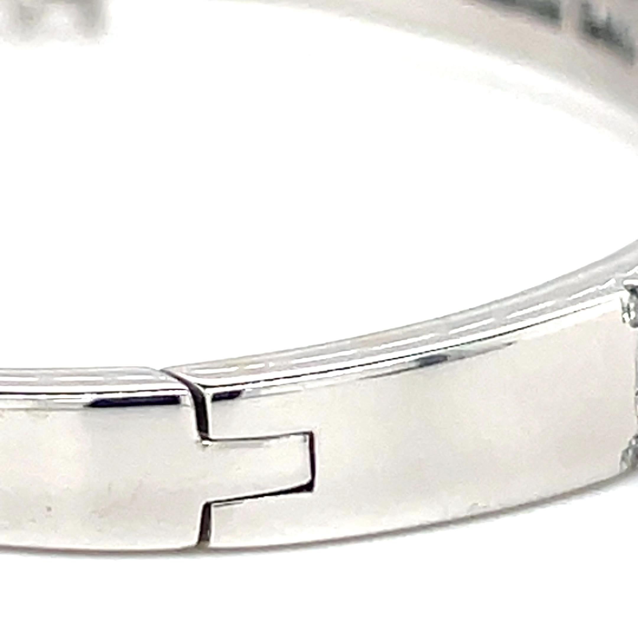 Bangle con diamanti da 4,00 carati in oro bianco massiccio 18k in vendita 3