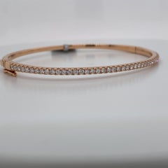 HARBOR D. Diamond Bangle Bracelet 0.85 Carat 18 Karat Rose Gold