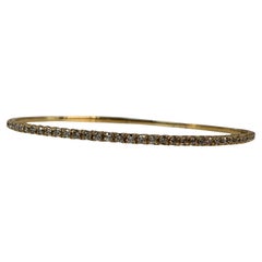 Bracciale bangle con diamanti 14KT misura 8,5