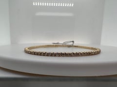 Bracciale bangle con diamanti 14KT stile flessibile