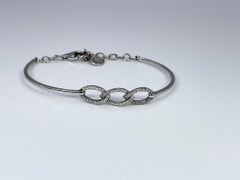 Pulsera brazalete de diamantes 18KT Pulsera brazalete 0.50CT
