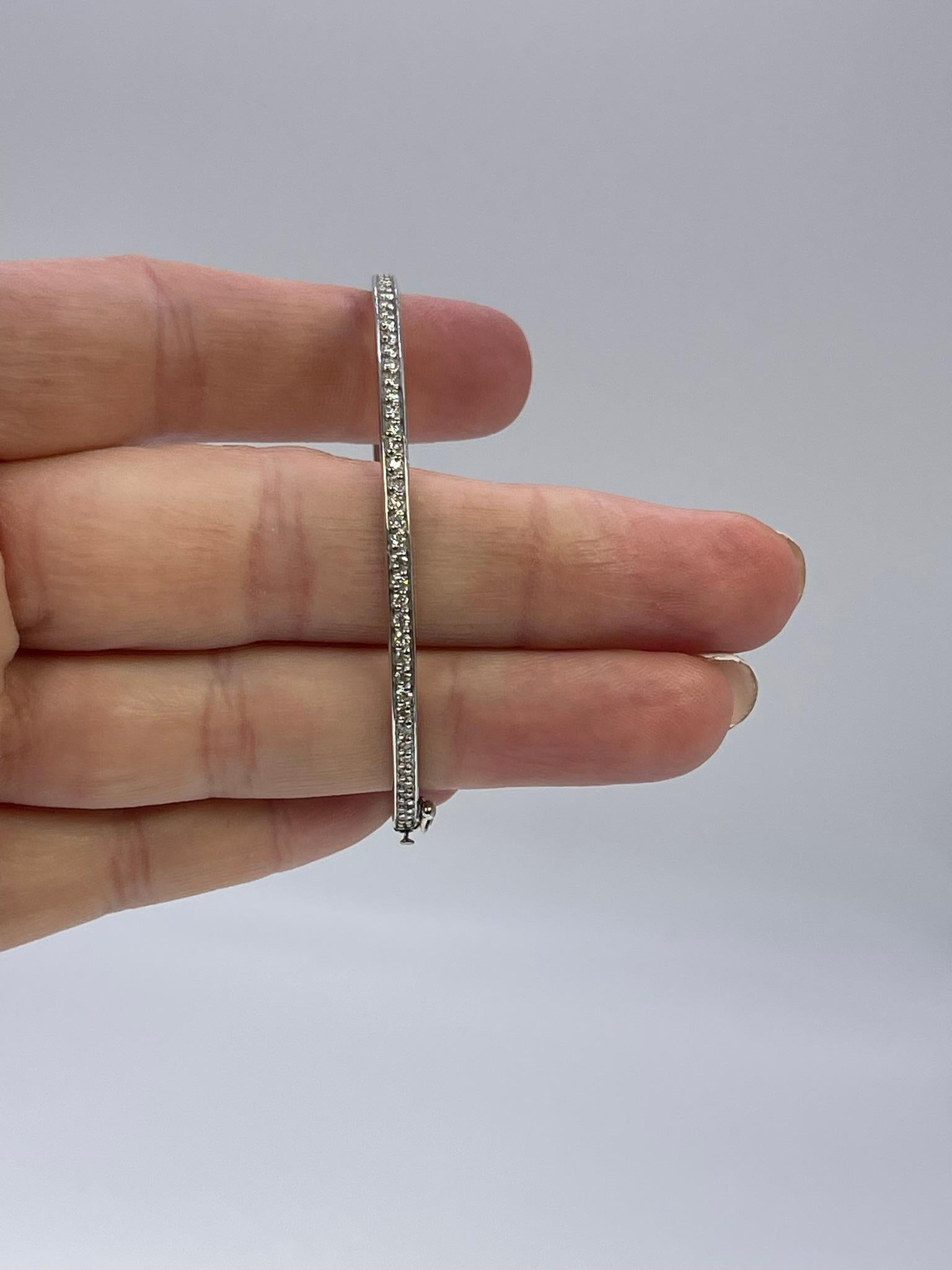 Diamant-Armreif Armreif Armband 0,45 Karat 14KT (Rundschliff) im Angebot