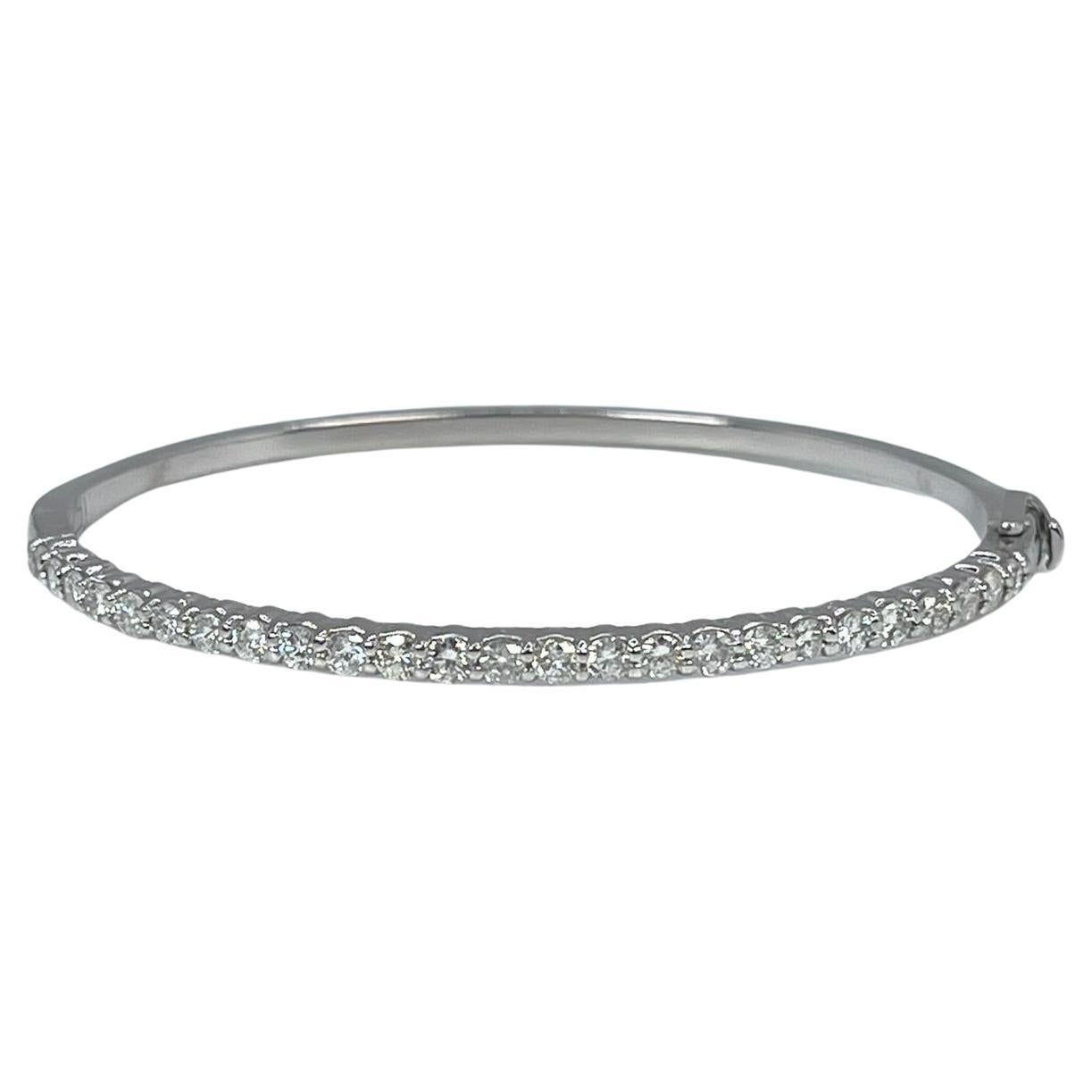 Bracelet jonc avec diamants 1,69 carat