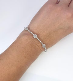 Diamond Bangle Bracelet Bangle Bracelet Flexible Modern 1.31ct 14KT