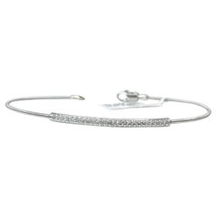 Diamond Bangle Bracelet Flexible Modern 0.18CT 14KT