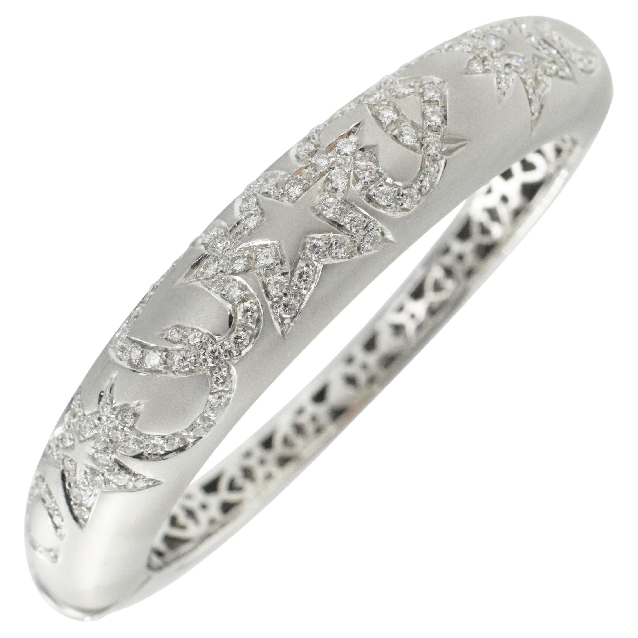 Pulsera brazalete de diamantes