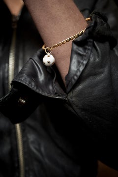 Diamond Bangle Bracelet Gold Plated White Enamel Star Charm - J Dauphin