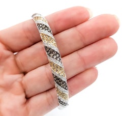 Diamond Bangle Bracelet in 14k White Gold