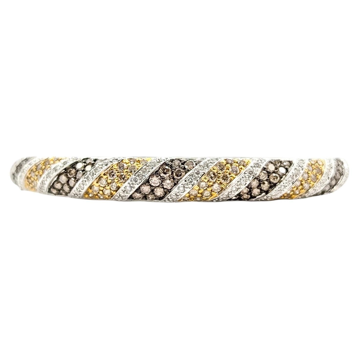 Diamond Bangle Bracelet in 14k White Gold
