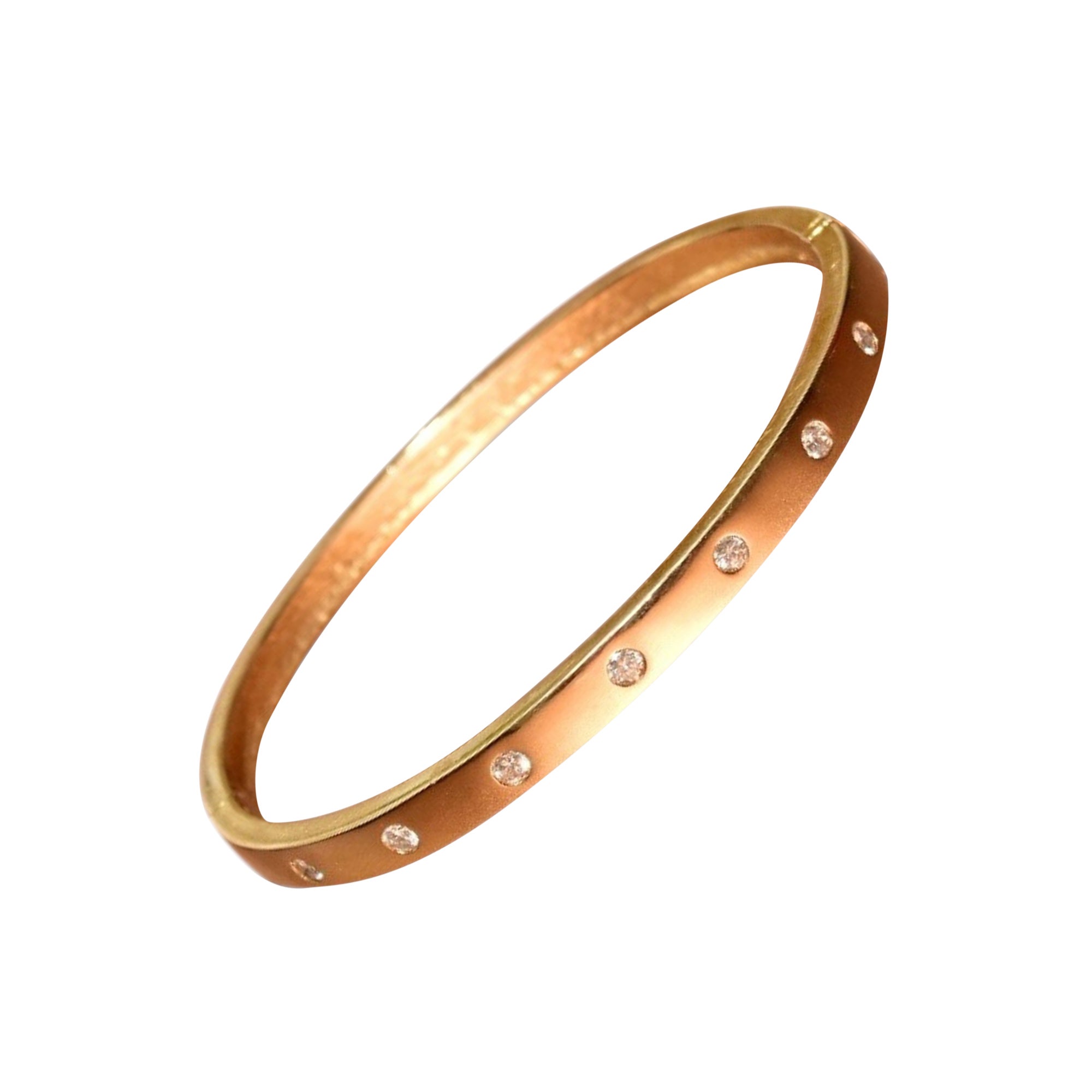 Diamond Bangle Bracelet in 14k Yellow Gold