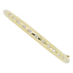 Diamond Bangle Bracelet Made in 14k Yellow Gold