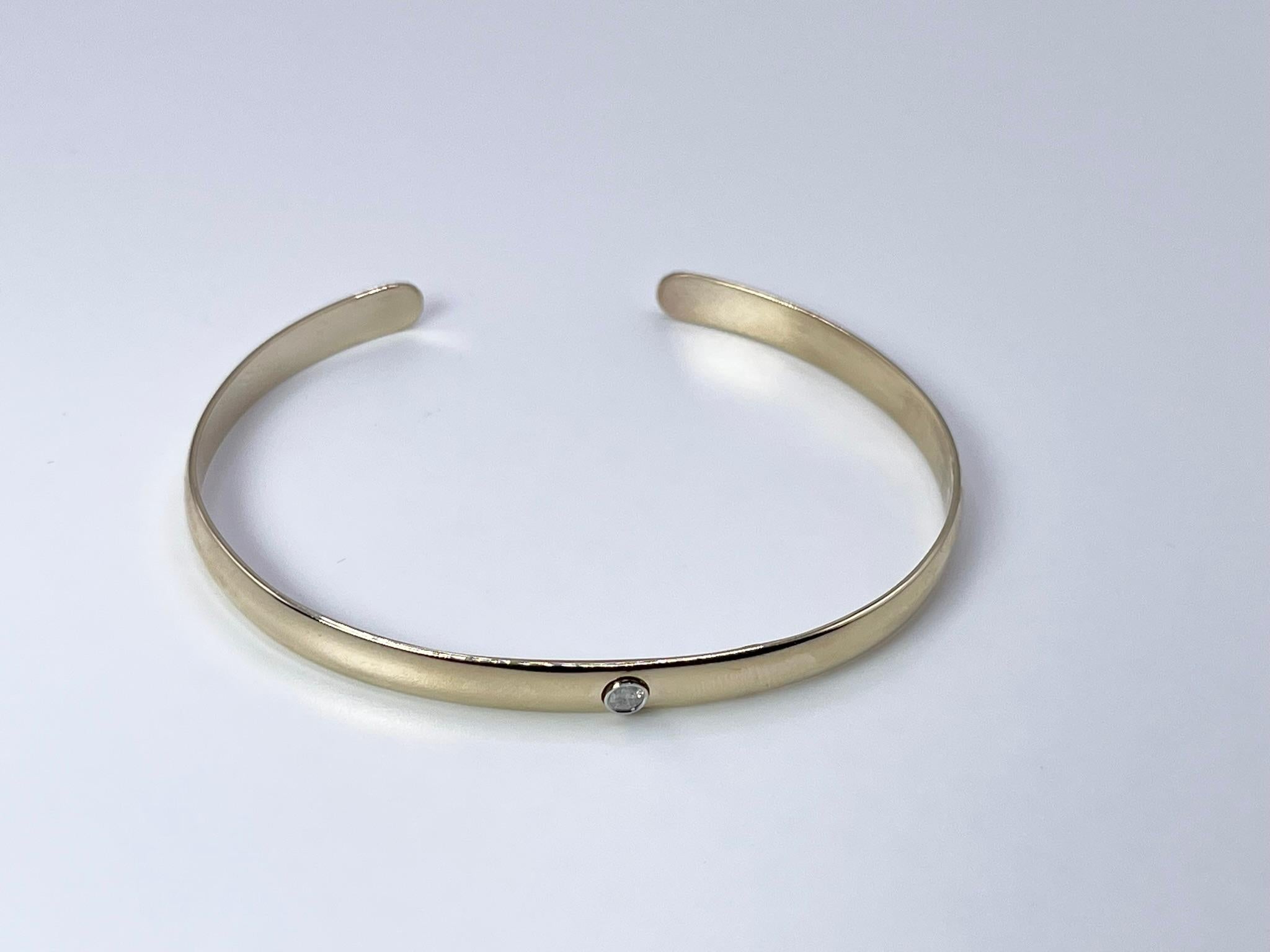 single diamond bangle bracelet