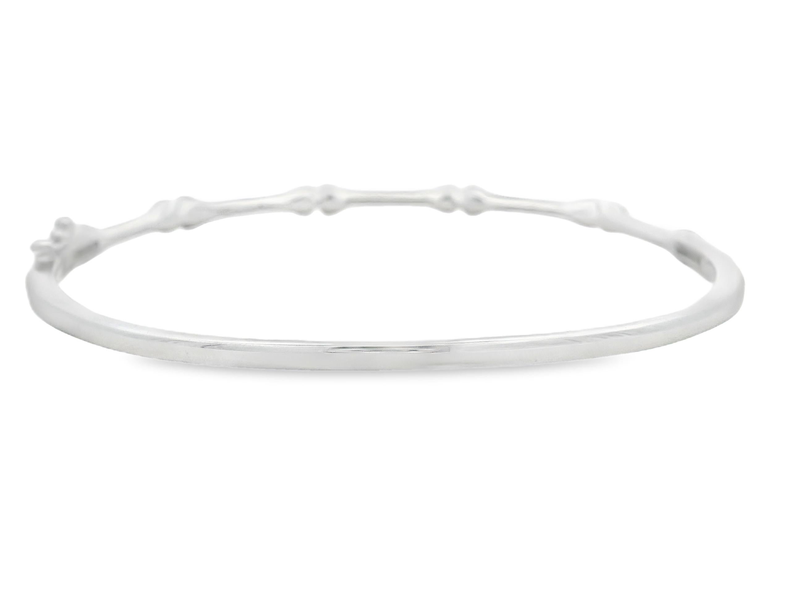 Taglio rotondo Bracciale con diamanti con 68 diamanti rotondi, 1,00ct in oro bianco 14K in vendita