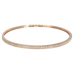 Bracelet jonc en or rose 18 carats avec diamants 1,75 carat