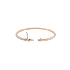 Diamond Bangle in 18k Rose Gold