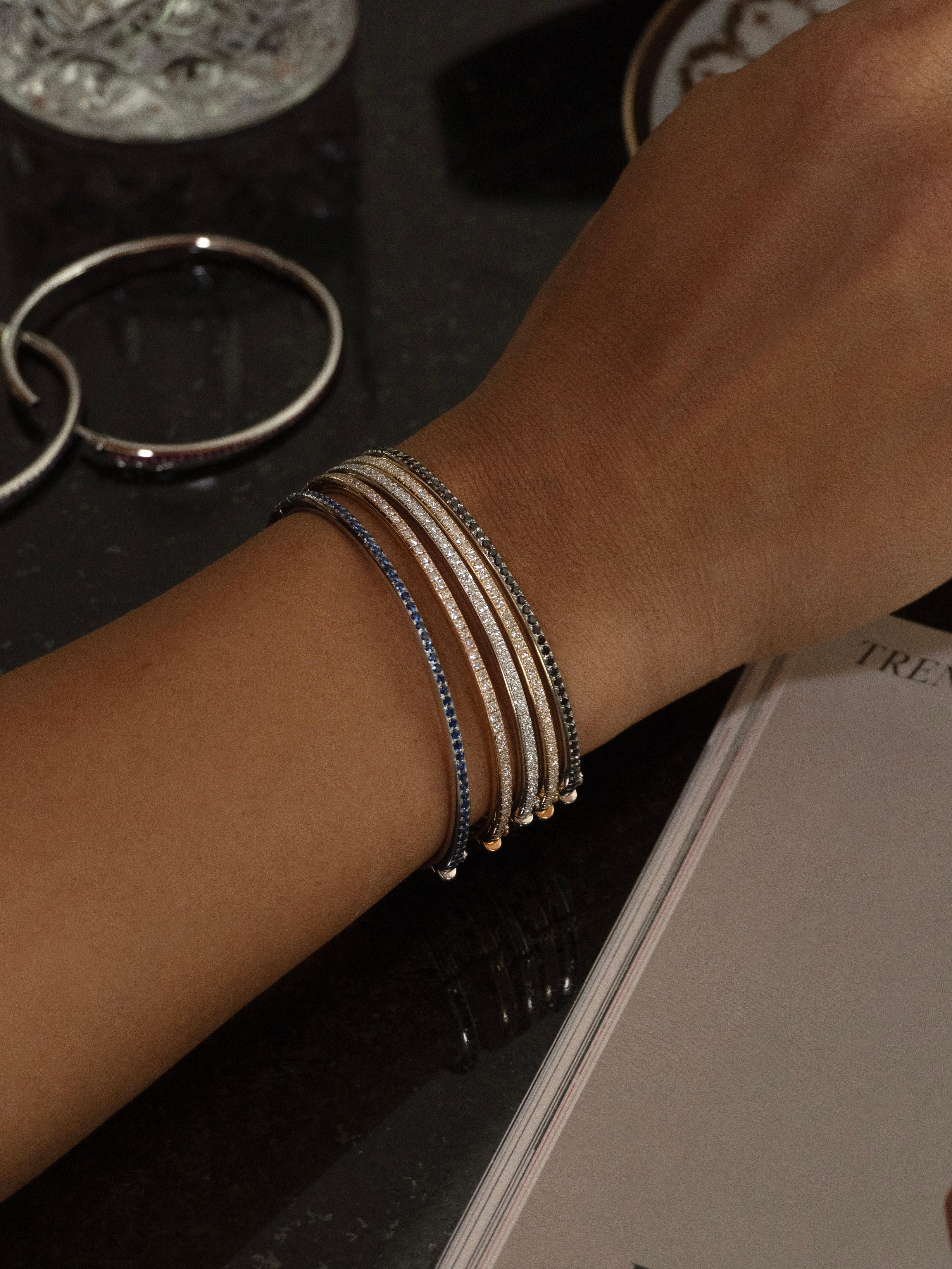 Bracelet en or jaune 18k avec diamants en vente 1