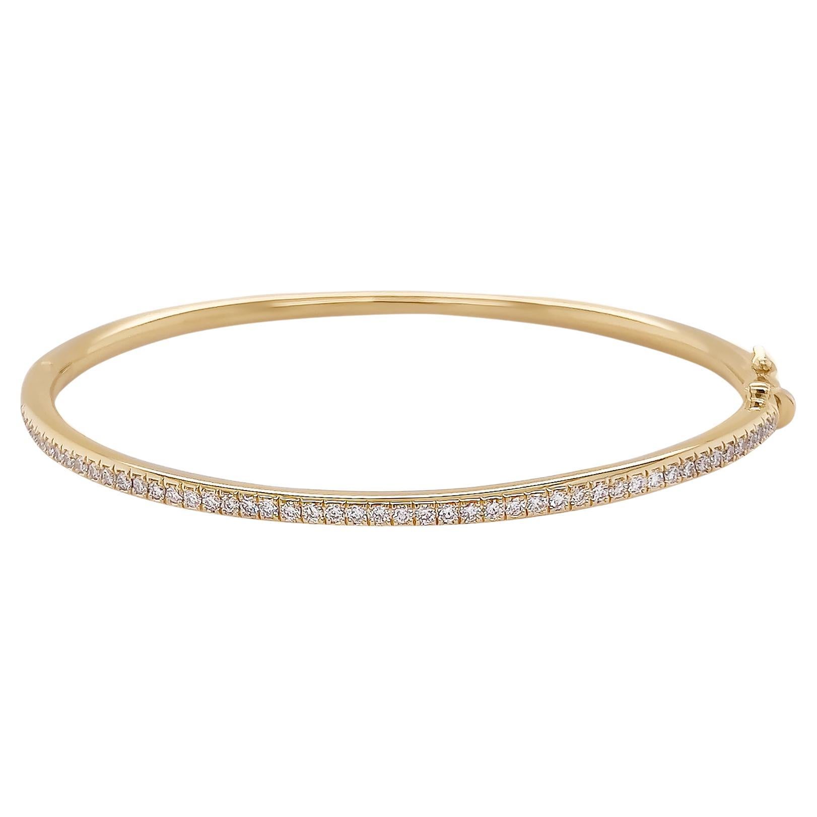Diamond Bangle in 18k Yellow Gold