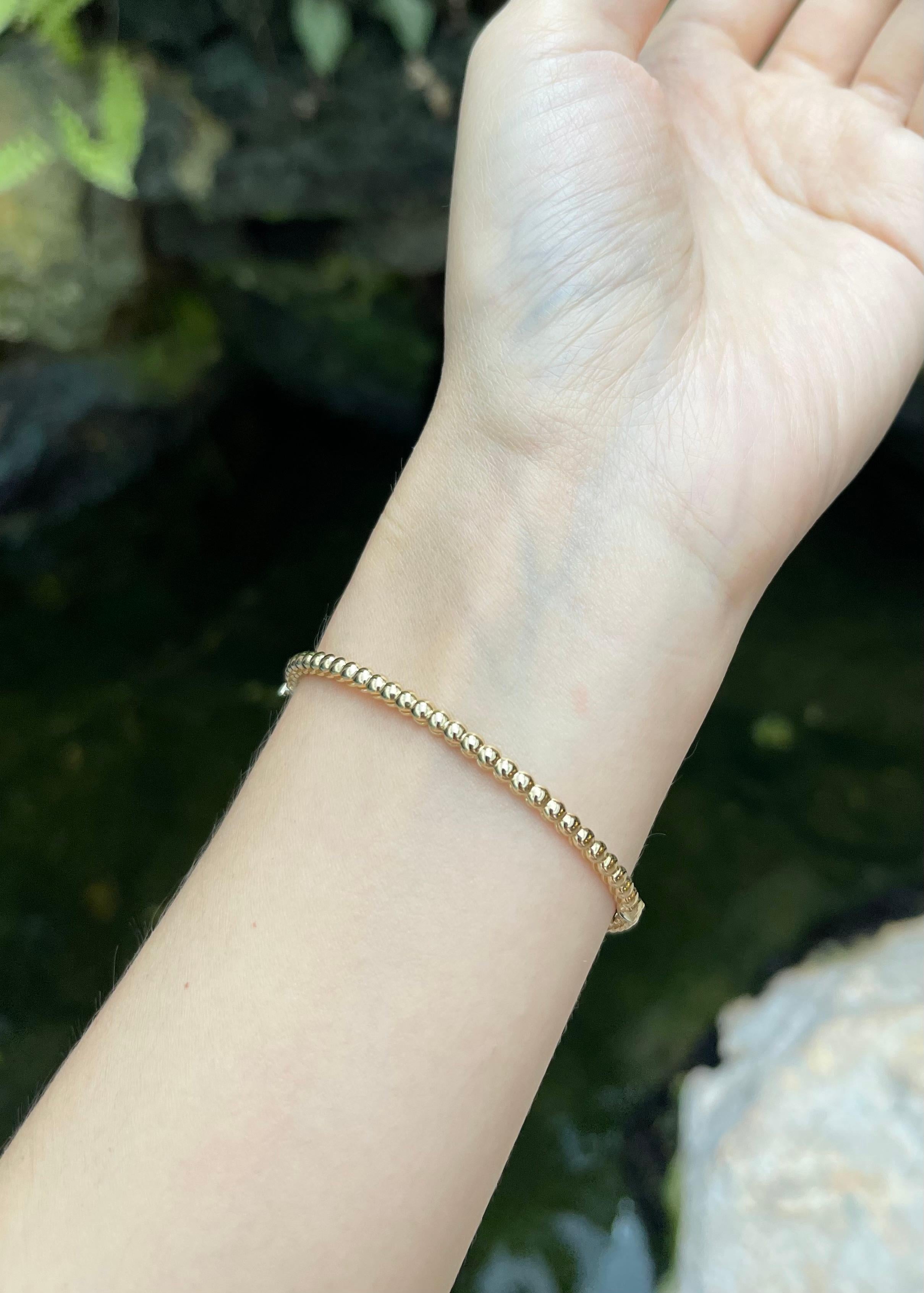 Taglio brillante Bangle con diamanti incastonati in oro 18 carati in vendita
