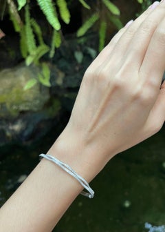 Diamond Bangle set in 18K White Gold Settings