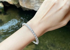Diamond Bangle set in 18K White Gold Settings