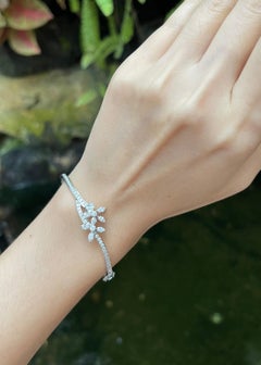 Diamond Bangle set in 18K White Gold Settings