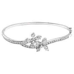Diamond Bangle set in 18K White Gold Settings