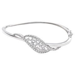 Diamond Bangle set in 18K White Gold Settings
