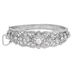 Diamond Bangle with Approximately .70 Carat in Center and Appr. 2 Carats