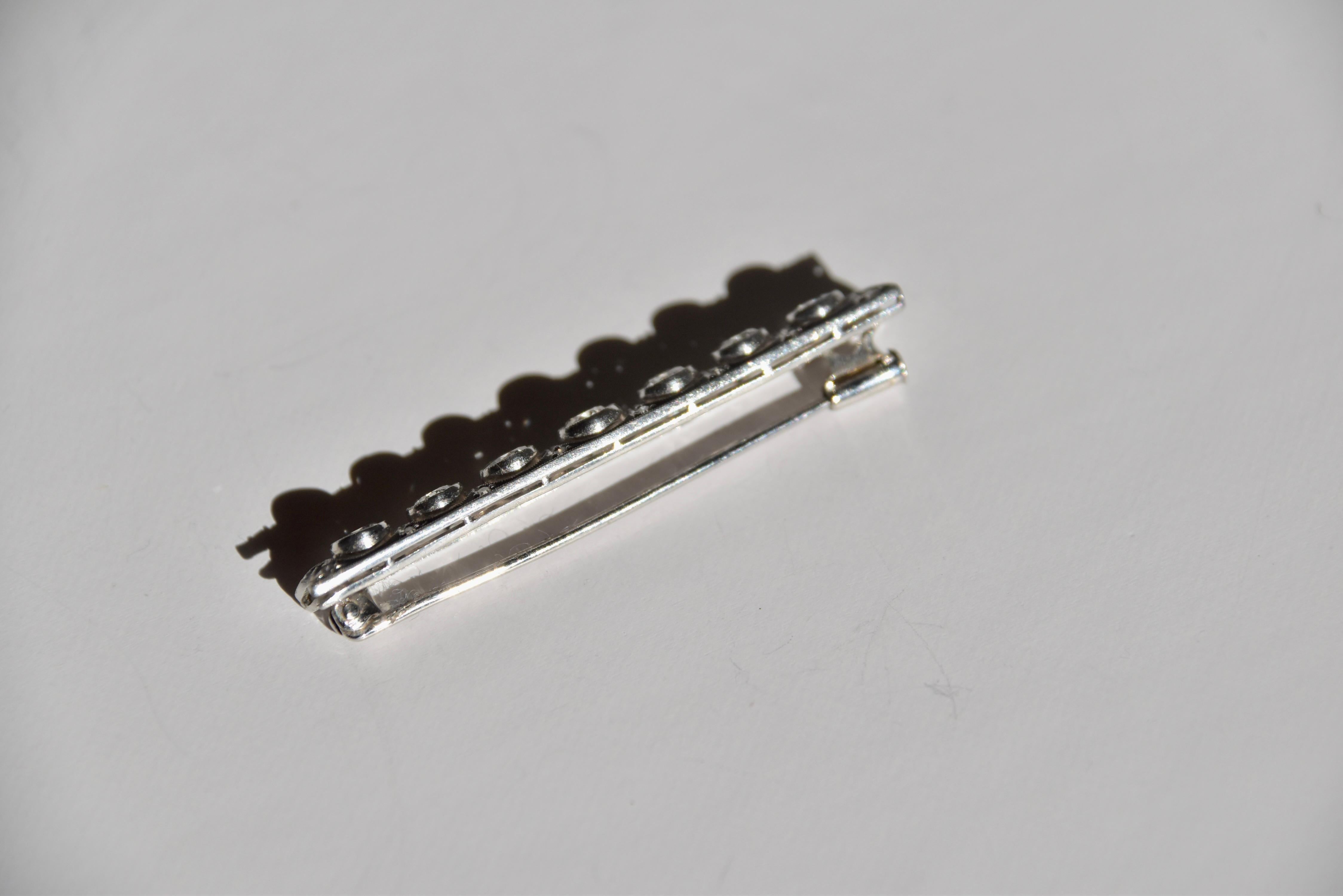 Broche de barra de diamantes, principios del siglo XX en venta 2