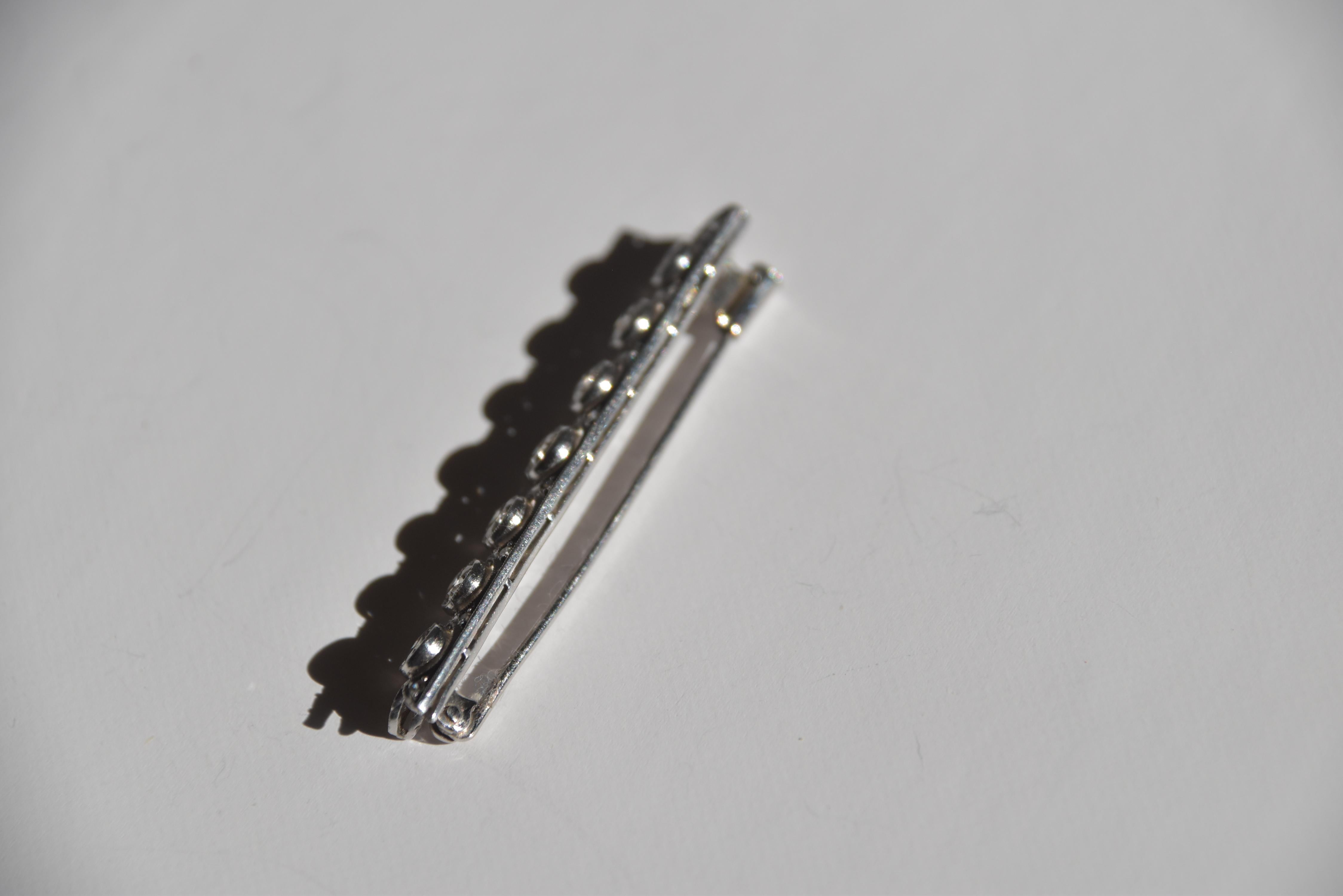 Broche de barra de diamantes, principios del siglo XX en venta 3