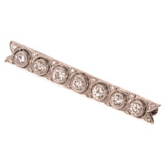 Diamond Bar Brooch, Early 20th Century