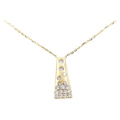 Diamond Bar Necklace in 14k Yellow Gold