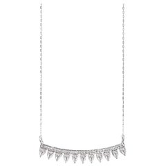 Diamond Bar Necklace with Rose Cut Diamonds