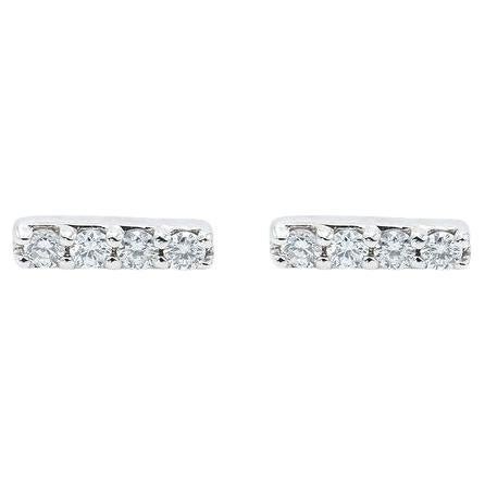 Diamond Bar Stud Earrings For Sale