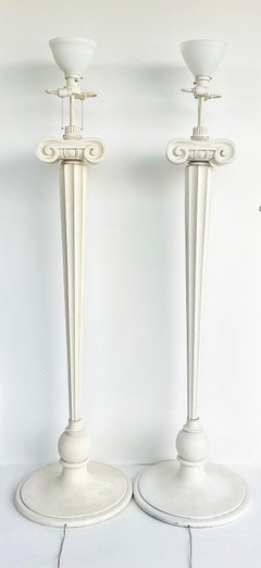 Diamond & Baratta Morris Lapidus Eden Roc Hotel Floor Lamps, a Pair