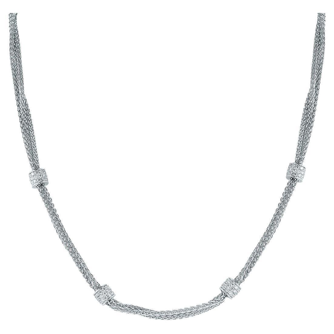 1.34ct Diamond Illusion Set Pendant Necklace For Sale at 1stDibs