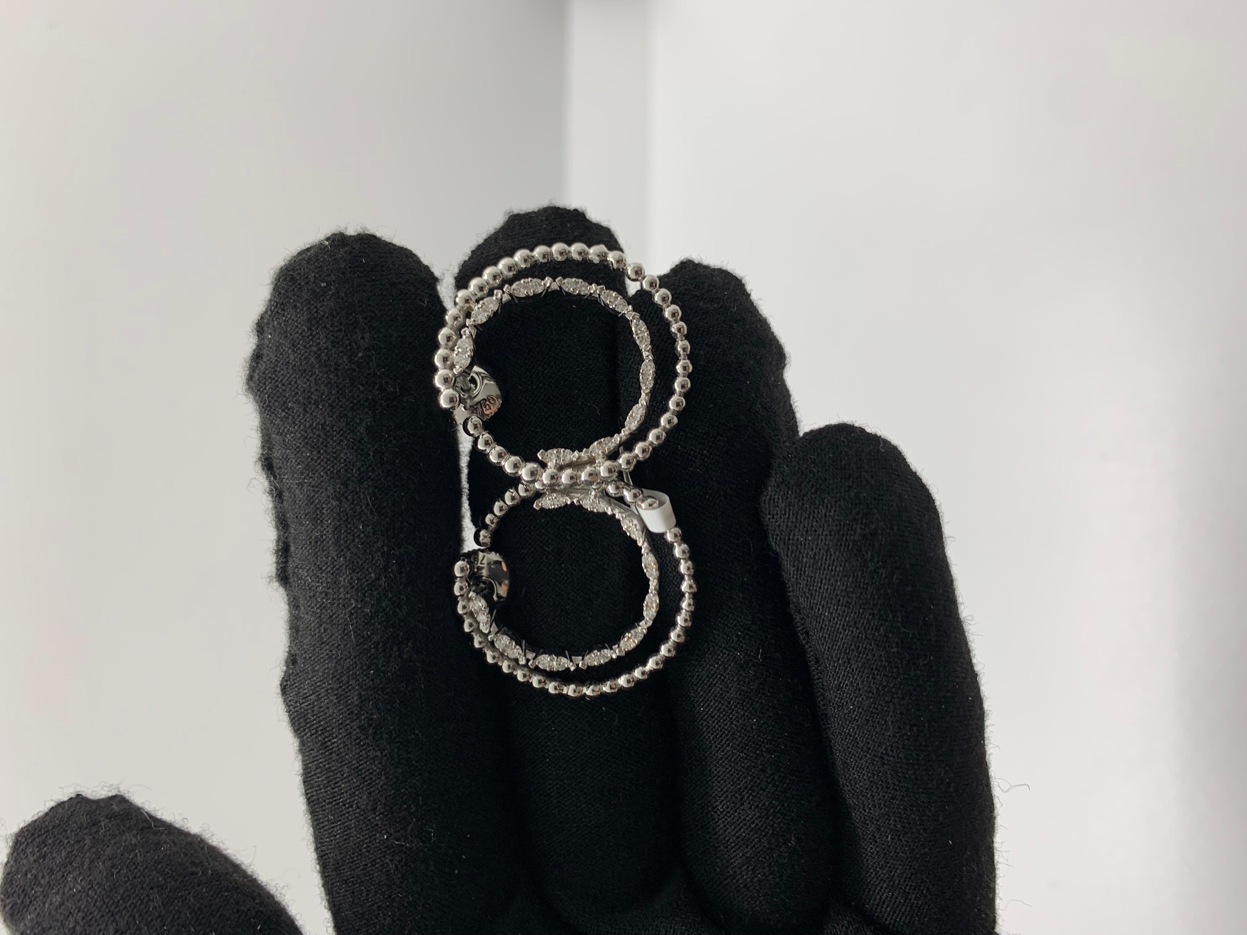 white beaded hoops