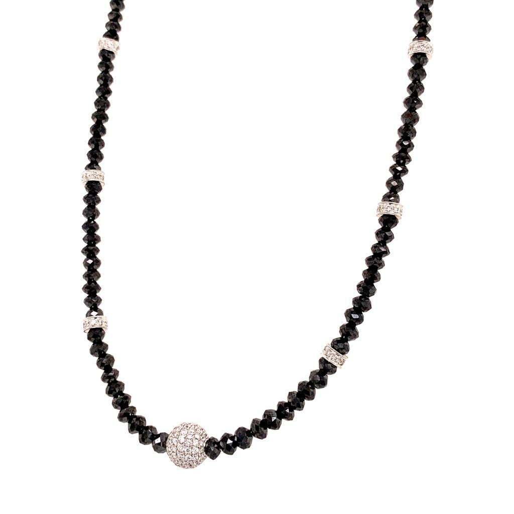 Diamant-Perlen-Halskette 34,15 Tcw 18k Gold zertifiziert im Zustand „Neu“ im Angebot in Brooklyn, NY