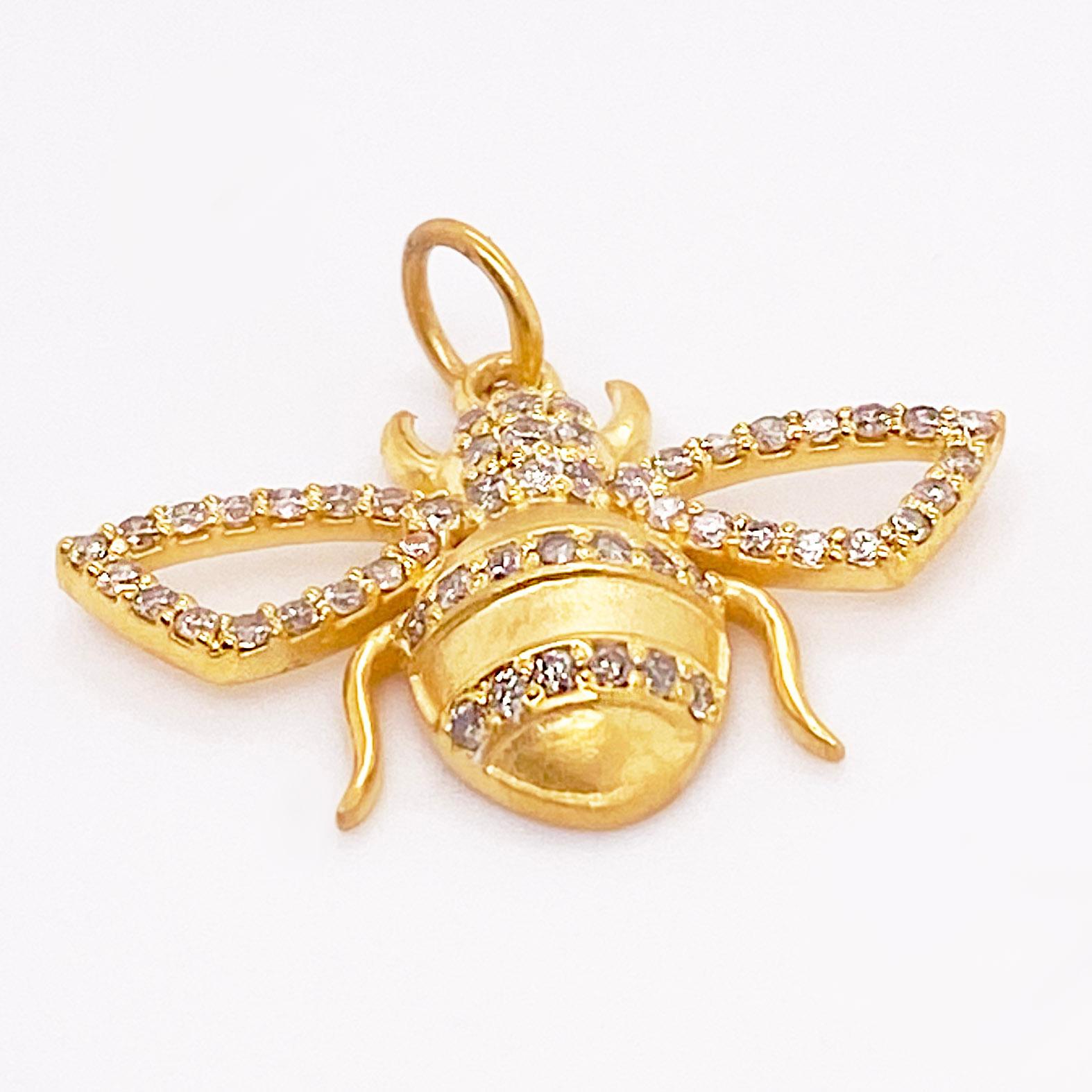 Bees are such an important part of our world and that is why we love wearing them! If you are the Queen Bee you need this pendant! This pendant is so cute and has 55 diamonds in shared prongs allowing it to shine as much as it deserves. This bumble