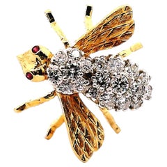 Diamond Bee Pin