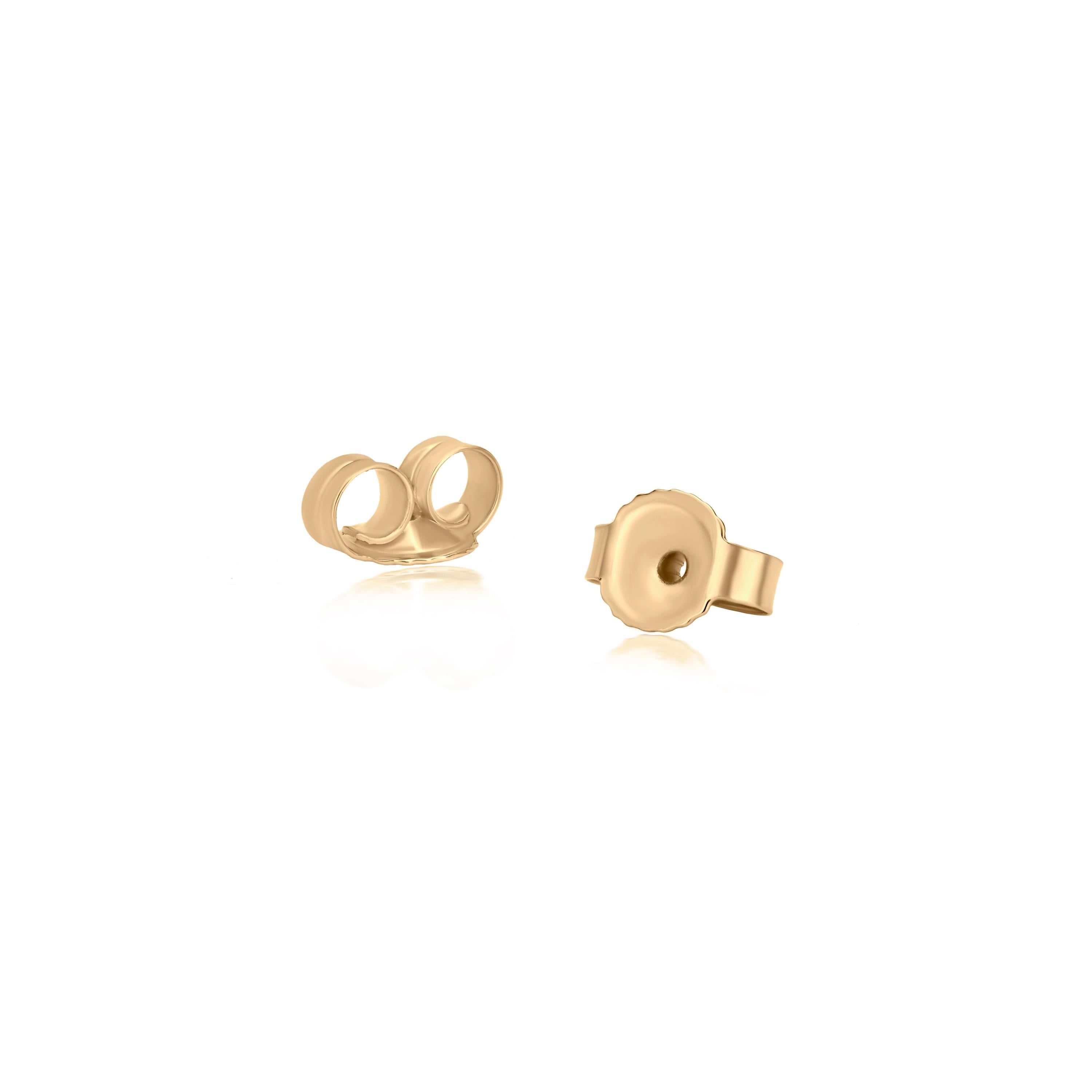 Contemporary Luxle Diamond Bee Stud Earrings in 18k Yellow Gold